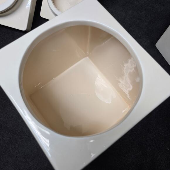 Home Essentials Danbury Collection White Ceramic Square Canister Set - Picture 5 of 16